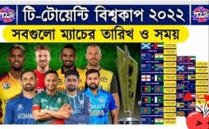 টি টোয়েন্টি বিশ্বকাপ সময়সূচি ২০২২ | ICC T20 world Cup